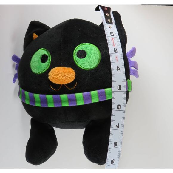 Black Cat Plush Toy Green Eyes Halloween Decor Stuffed Animal American Greetings - Picture 7 of 13